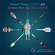 Front cover of Annual Report 2022-23 and Service Plan 2023-24 to 2025-26